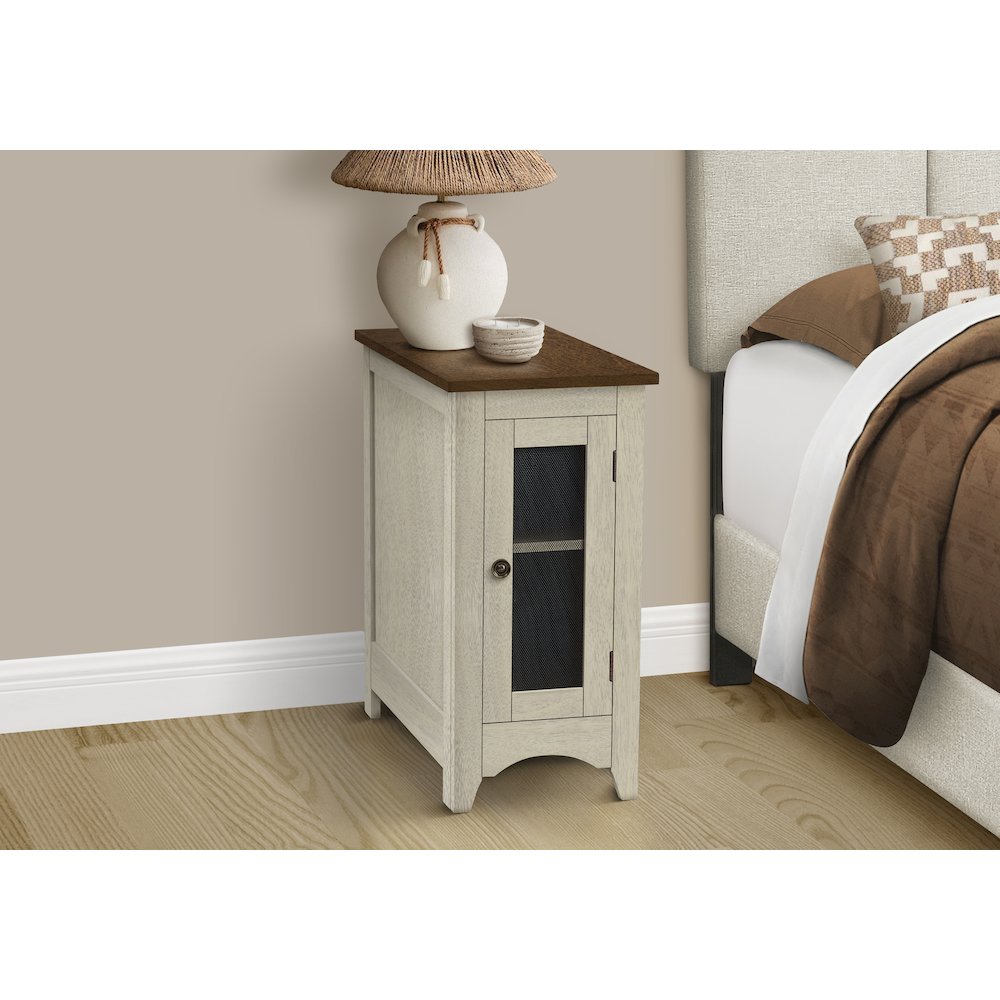 Transitional Accent Table in White