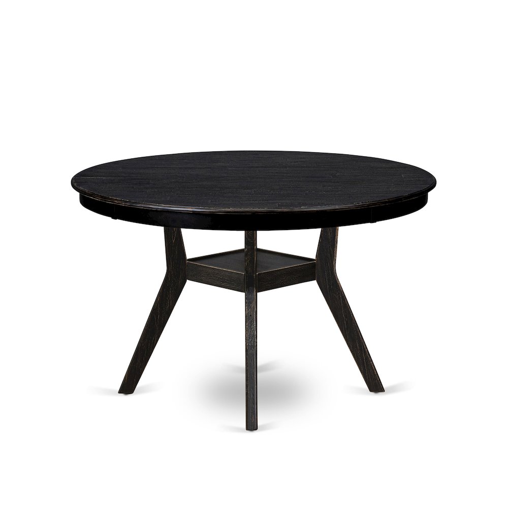 5 Piece Dining Table Set Contains 48″ Round Table In Light Gray Color