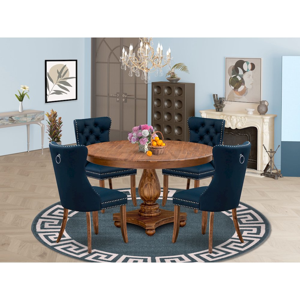 4 Navy Blue Chairs