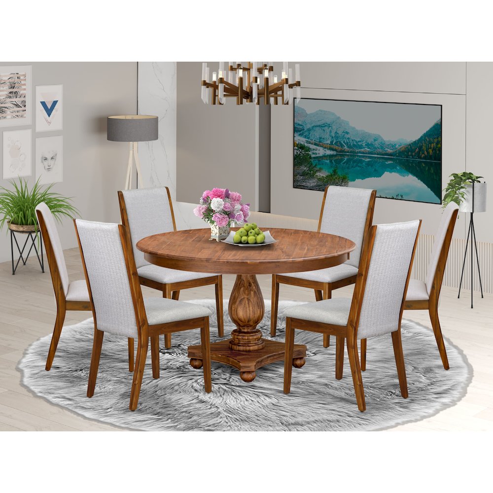 6 Grey Fabric Chairs