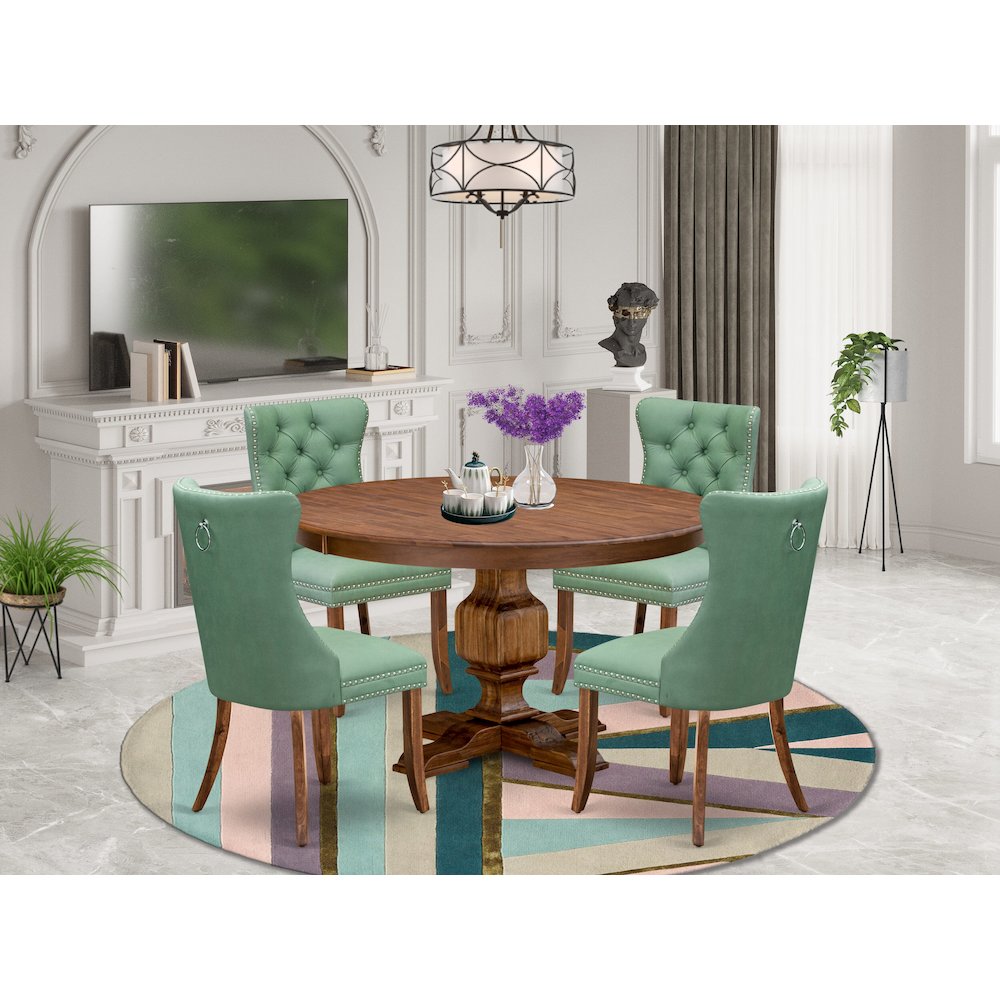 4 Willow Green Dining Room Chairs