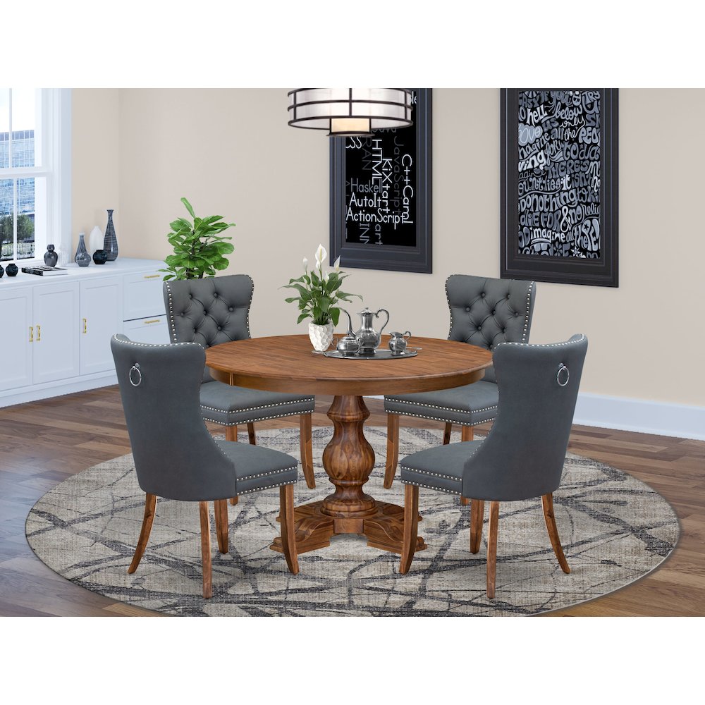 4 Platinum Gray Dining Chairs