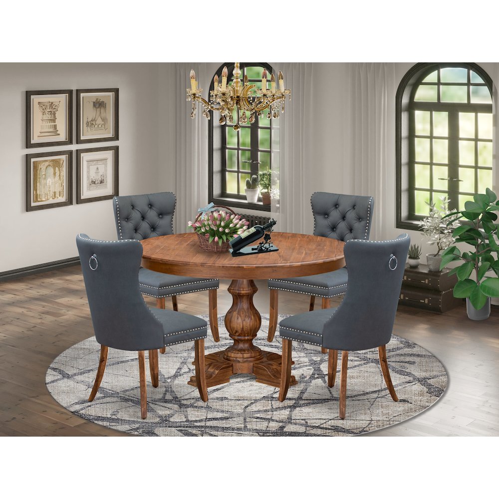 4 Platinum Gray Dining Chairs