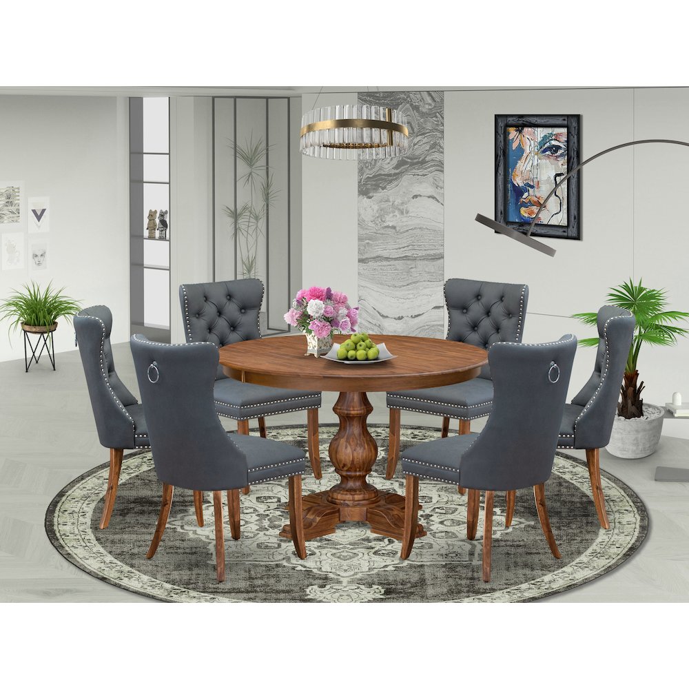 6 Platinum Gray Dining Chairs