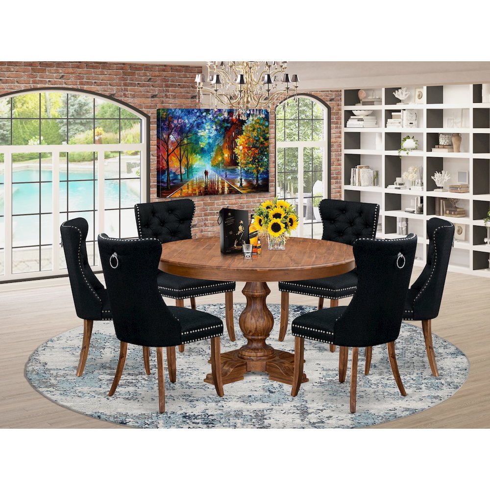 7-Piece Kitchen Set In Black Color