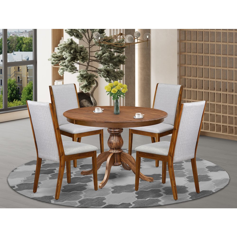 4 Grey Fabric Dining Chairs