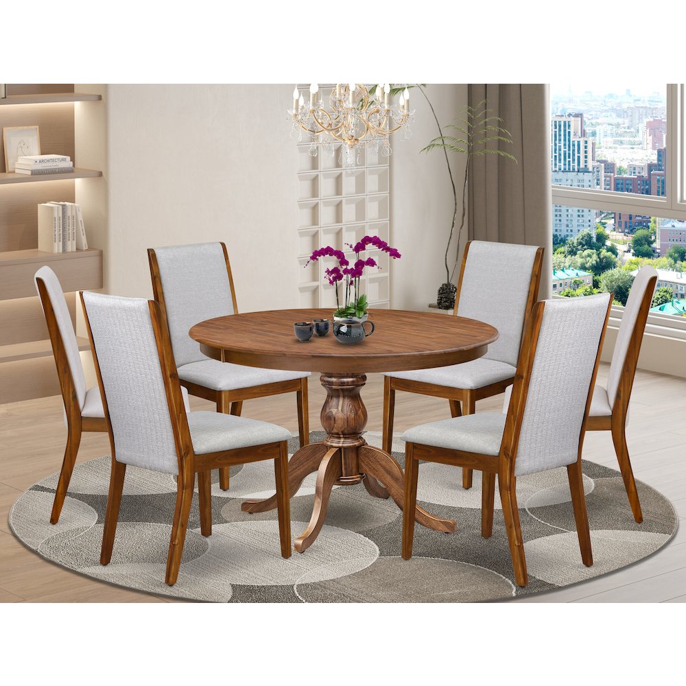6 Grey Fabric Dining Chairs