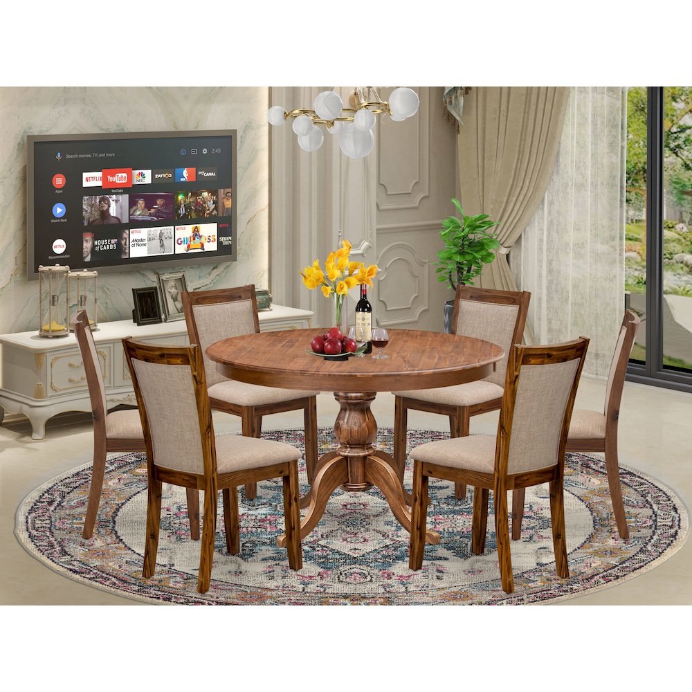 6 Light Tan Parson Chairs