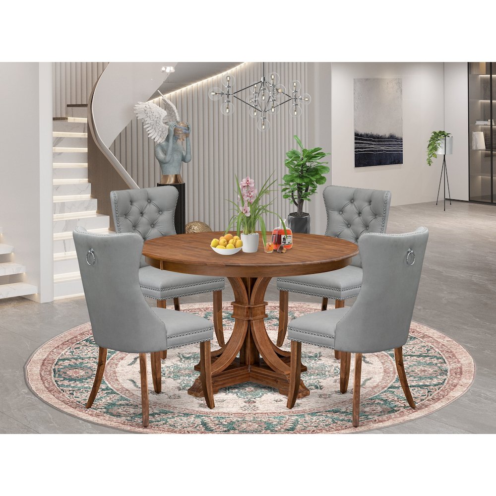 4 Light Gray Parson Chairs