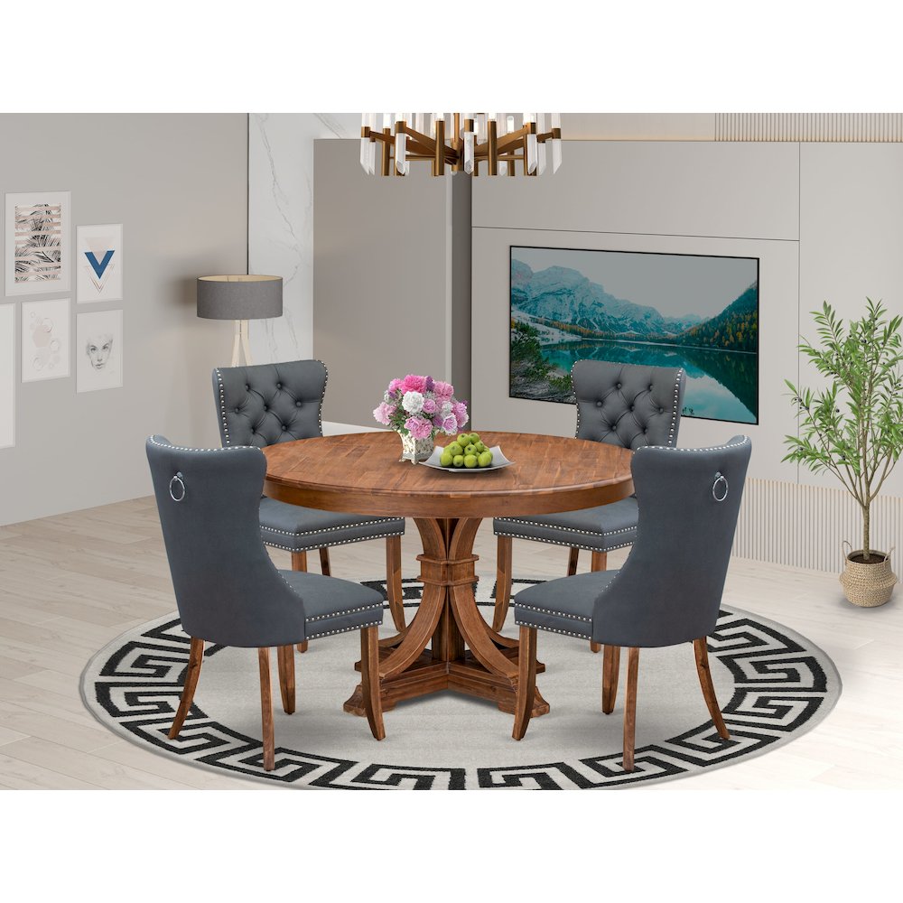 4 Platinum Gray Dining Room Chairs