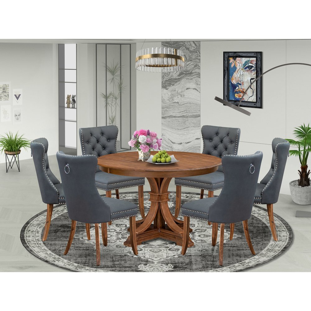 6 Platinum Gray Dining Chairs