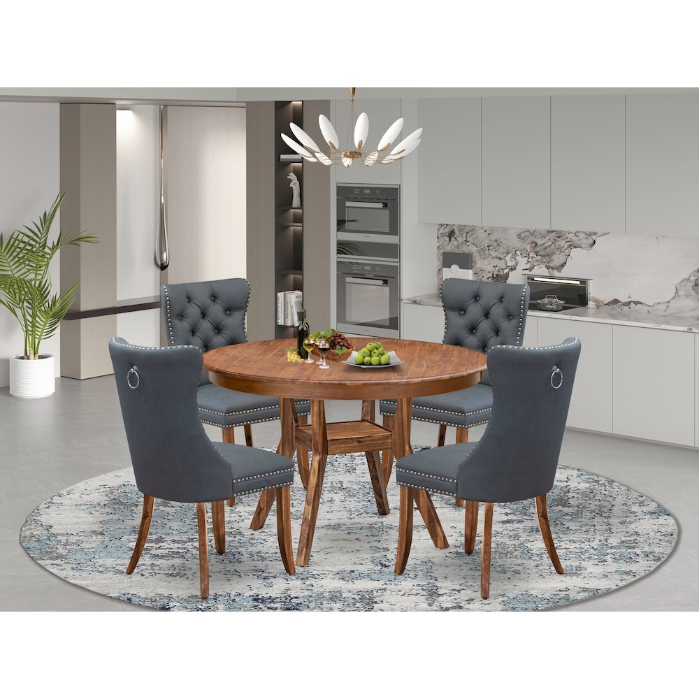 4 Platinum Gray Dining Room Chairs