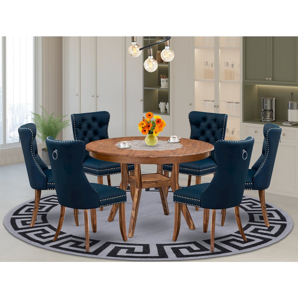 7-Piece Kitchen Set In Navy Blue Color