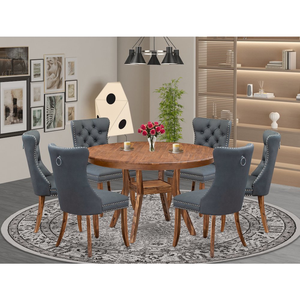 6 Platinum Gray Dining Chairs