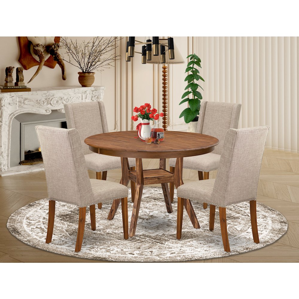 4 Light Tan Dining Chairs