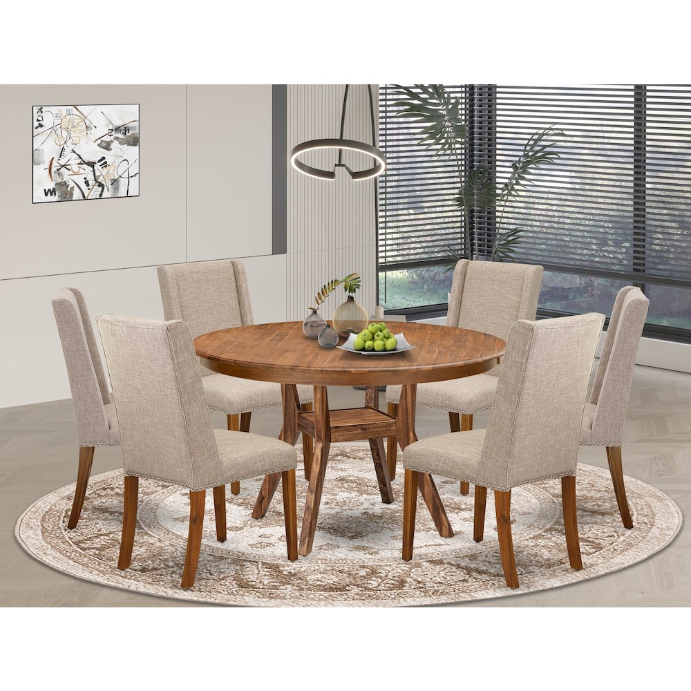 6 Light Tan Modern Chair