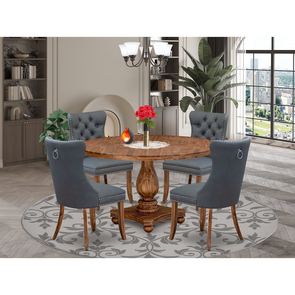 4 Platinum Gray Dining Chairs
