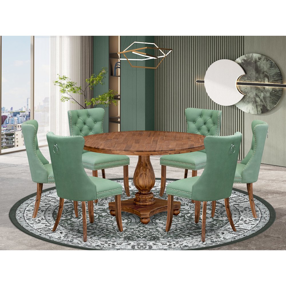 6 Willow Green Upholstered Chairs
