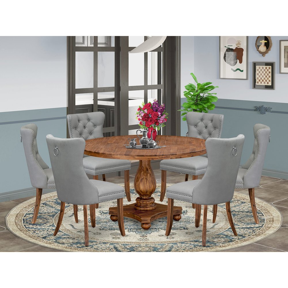 6 Light Gray Chairs