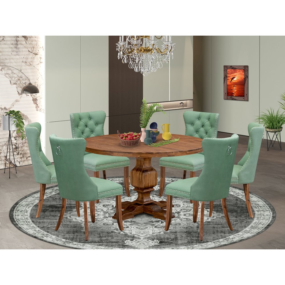 6 Willow Green Upholstered Chairs