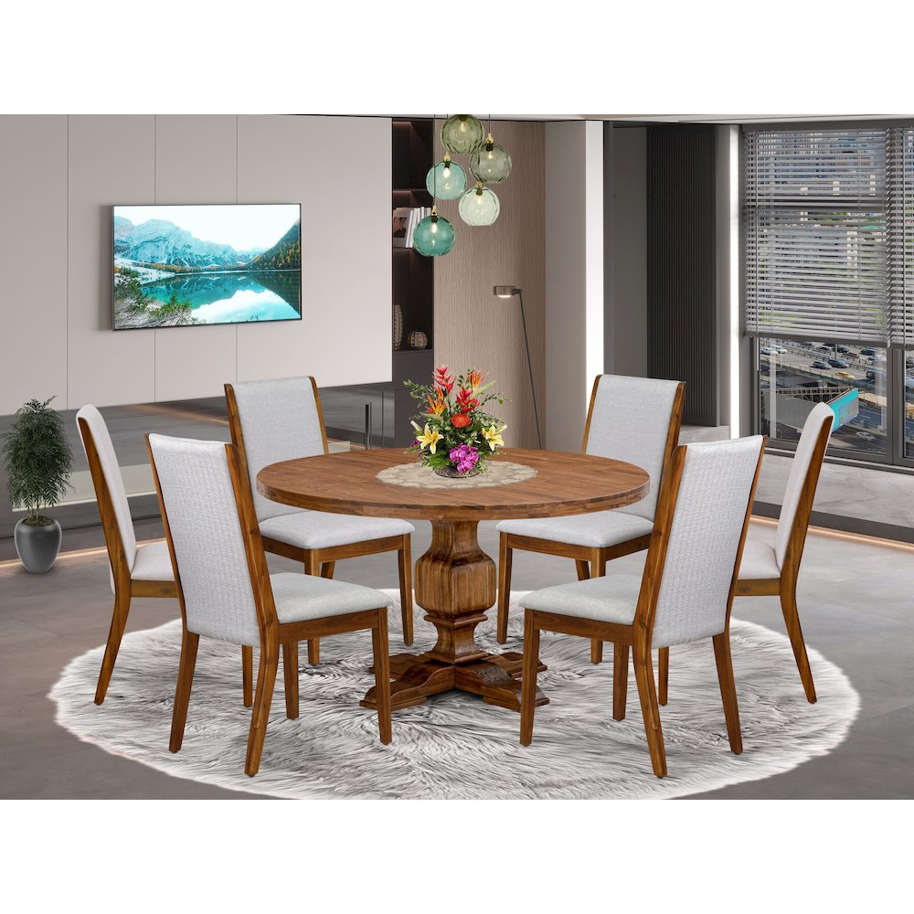 6 Grey Fabric Dining Chairs