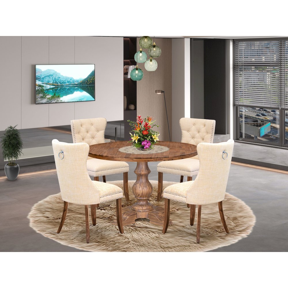 5-Piece Kitchen Set In Light Beige Color