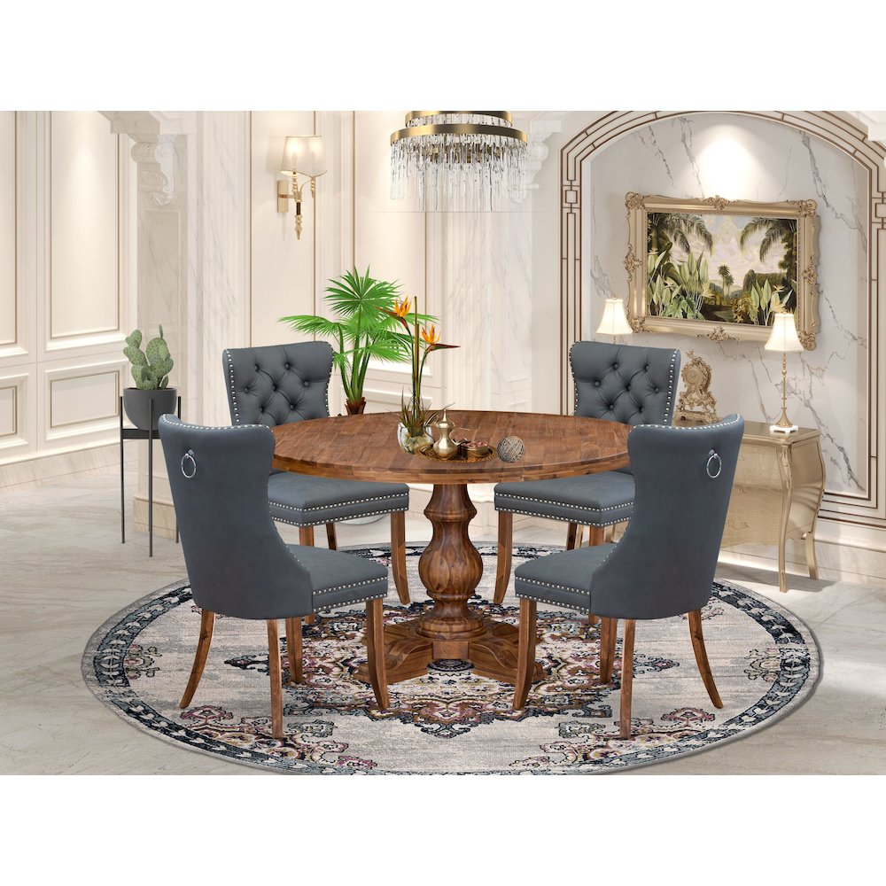 4 Platinum Gray Dining Room Chairs