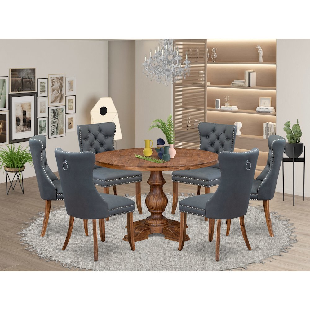 6 Platinum Gray Dining Chairs