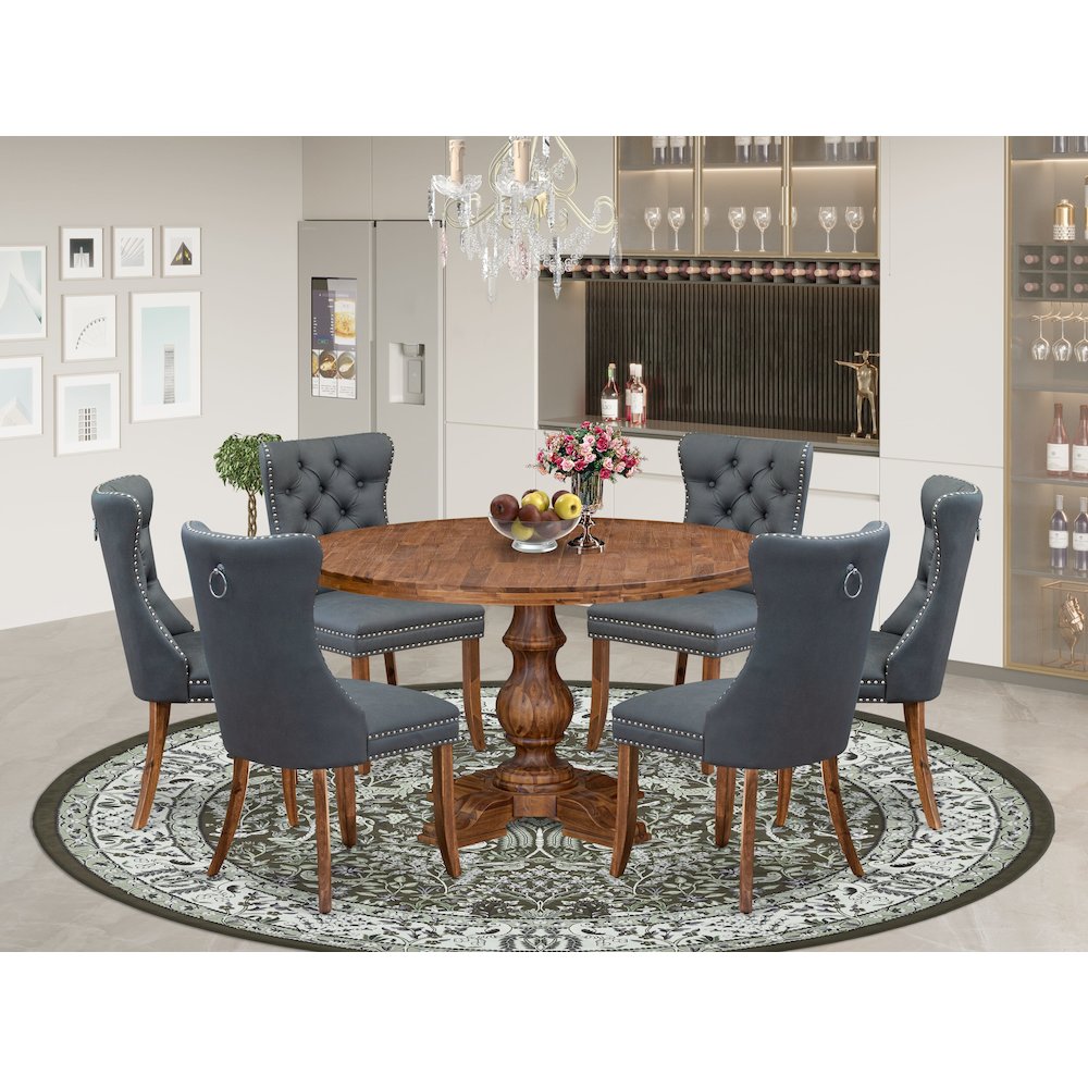 6 Platinum Gray Dining Room Chairs