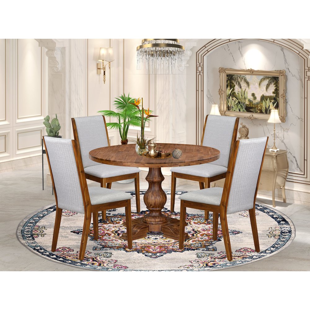 4 Grey Fabric Dining Chairs