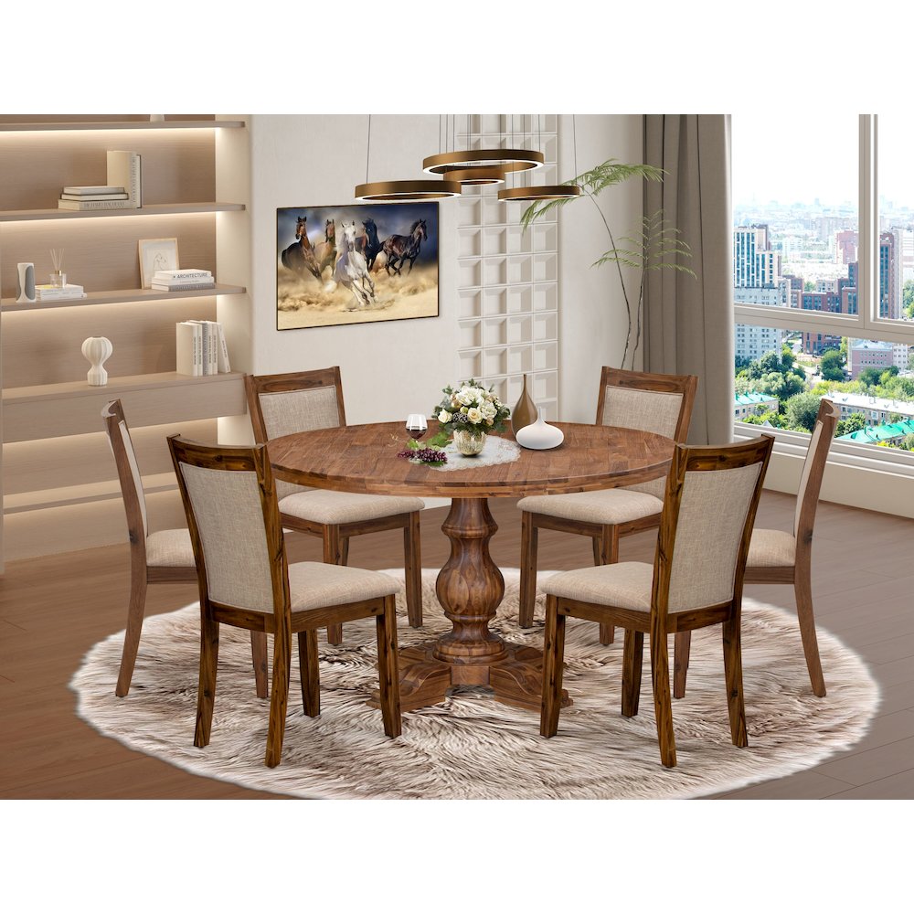 6 Light Tan Dinner Chairs