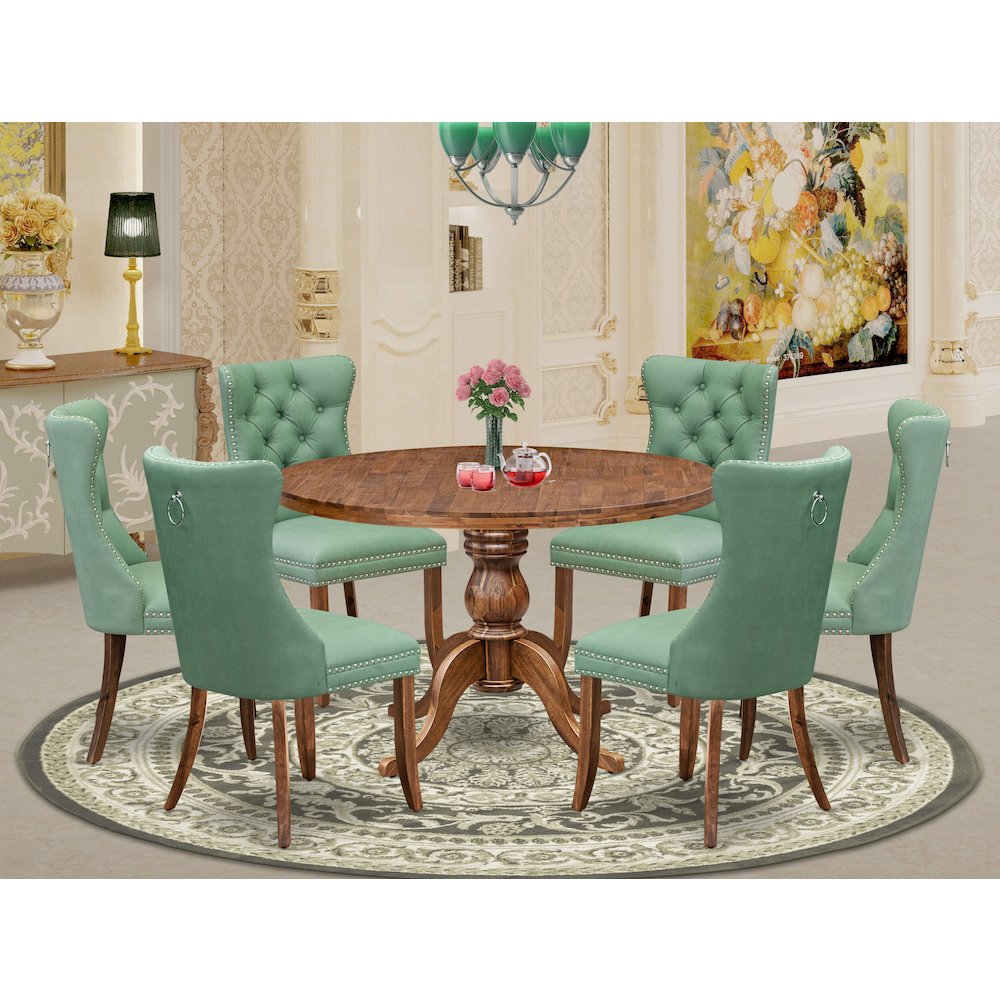 6 Willow Green Upholstered Chairs