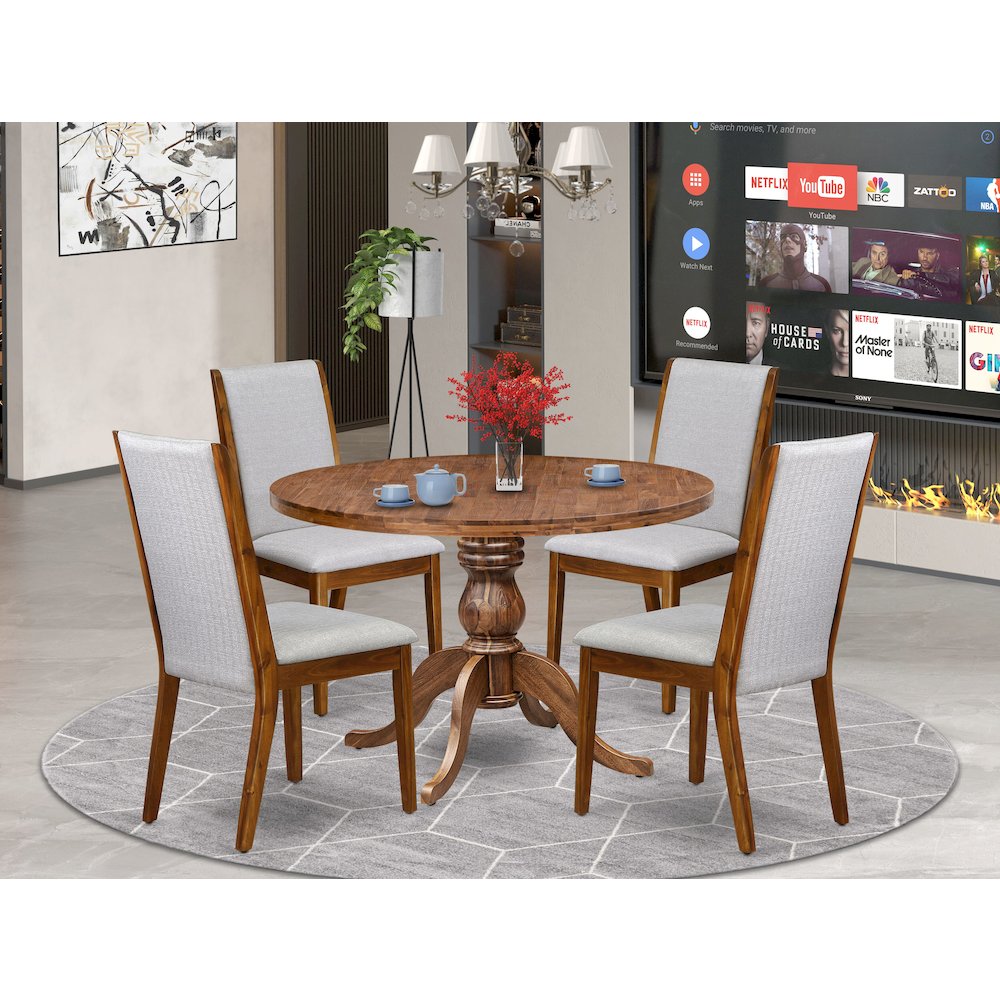 4 Grey Fabric Dining Chairs