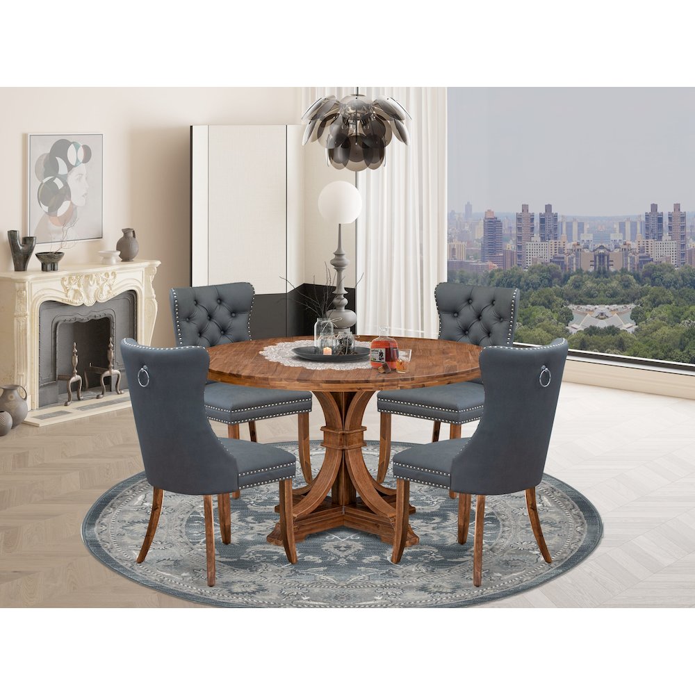 4 Platinum Gray Dinner Chairs