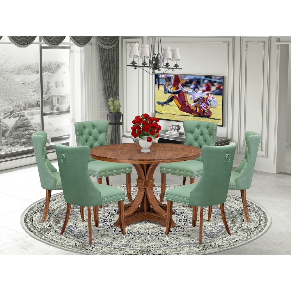 6 Willow Green Upholstered Chairs