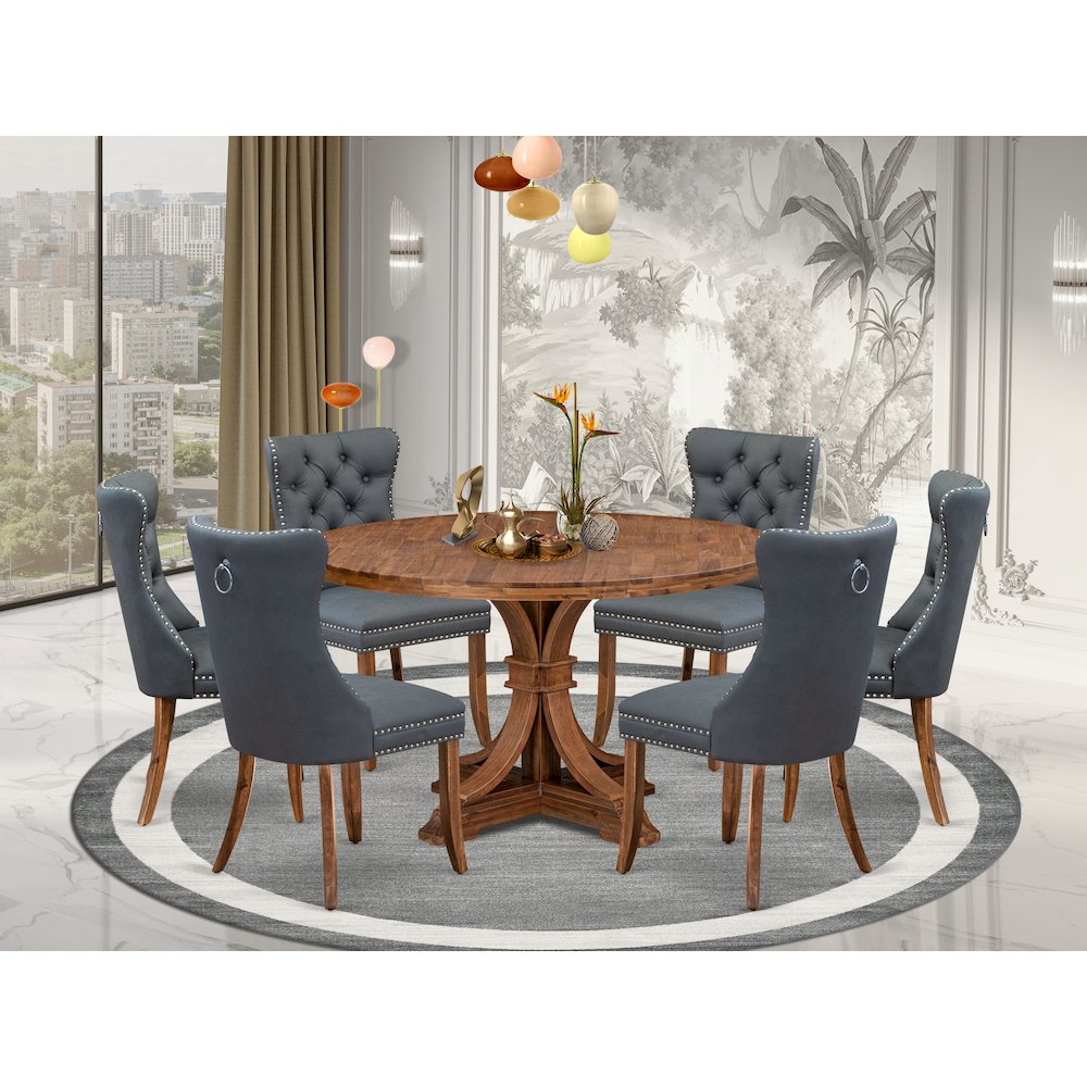 6 Platinum Gray Kitchen Chairs