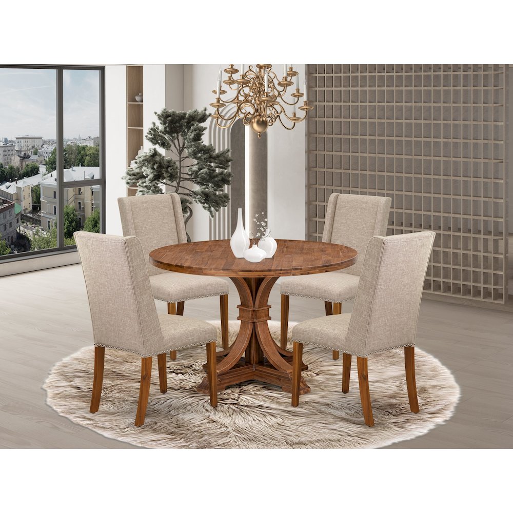 4 Light Tan Kitchen Chairs