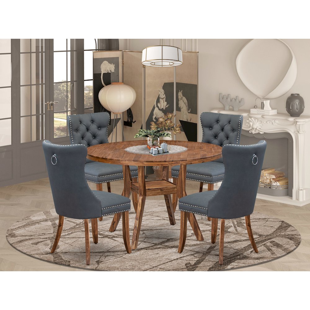 4 Platinum Gray Dining Room Chairs