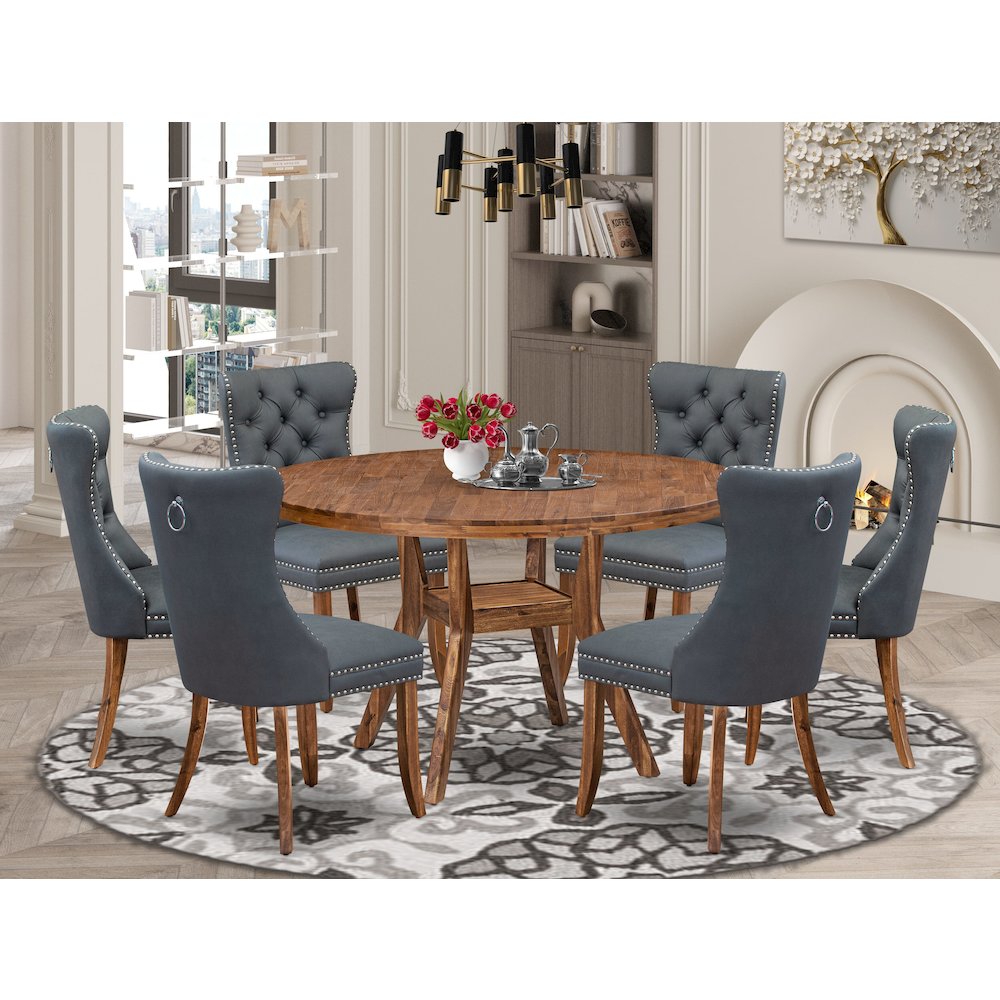 6 Platinum Gray Dining Chairs