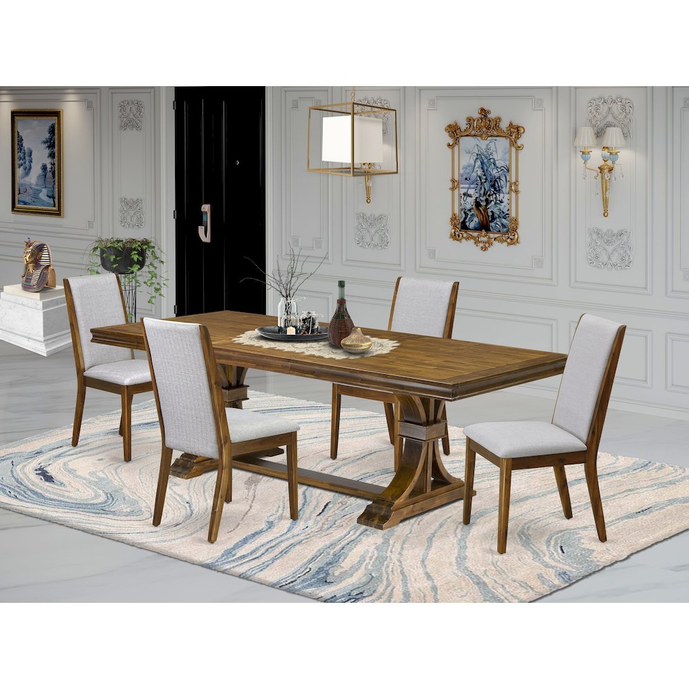 5 Pieces Dining Room set a Rectangular Dining Room Table and 4 Kitchen Chairs