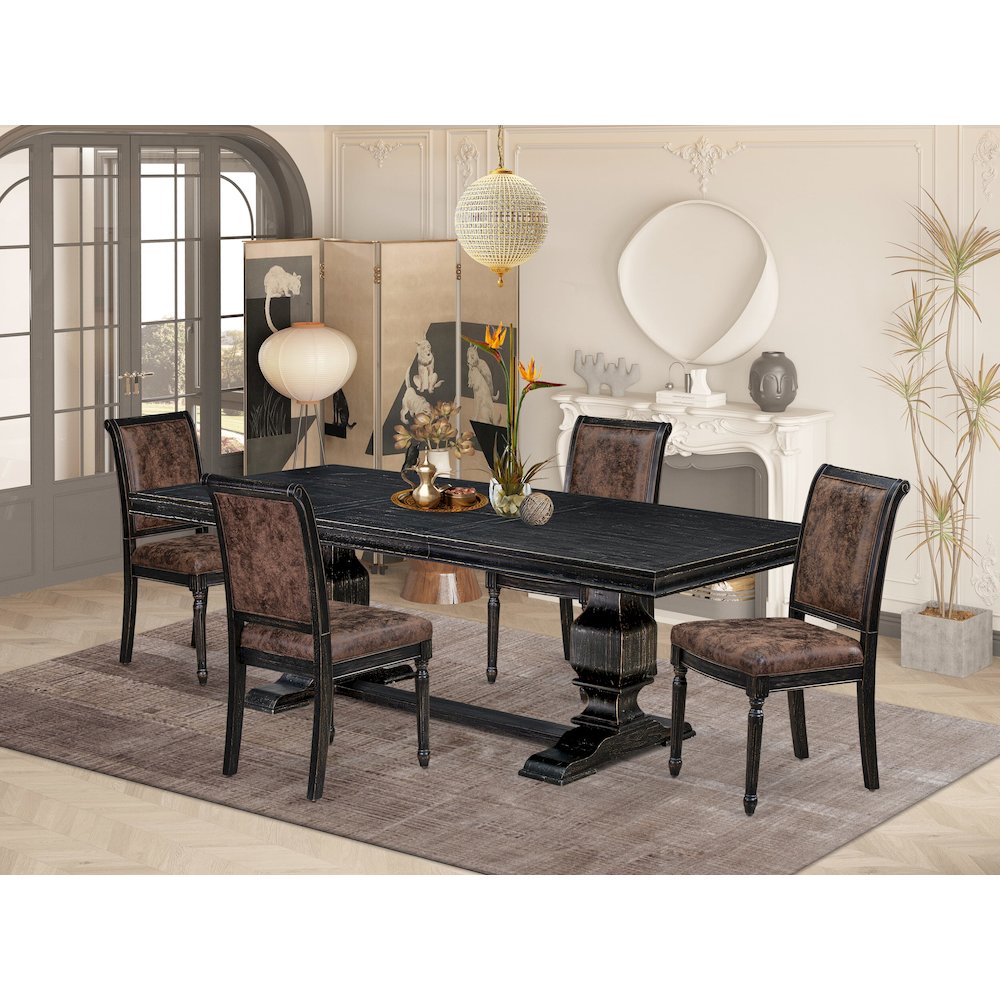 5 piece Kitchen Table Set a Modern Dining Table and 4 Dining Room Chairs