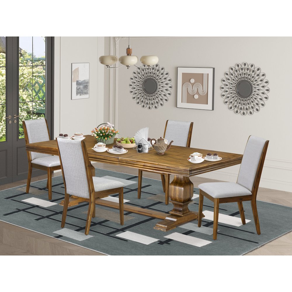 5 Pieces Kitchen table set of a Dining Table and 4 Dining Room Chairs