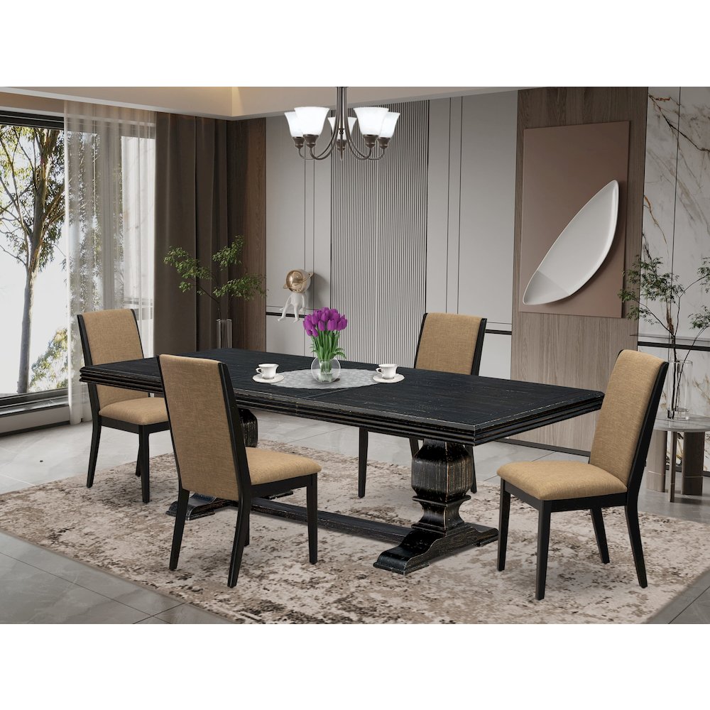 5 Pieces Dining Room Set of a Kitchen Table and 4 Dining Room Chairs