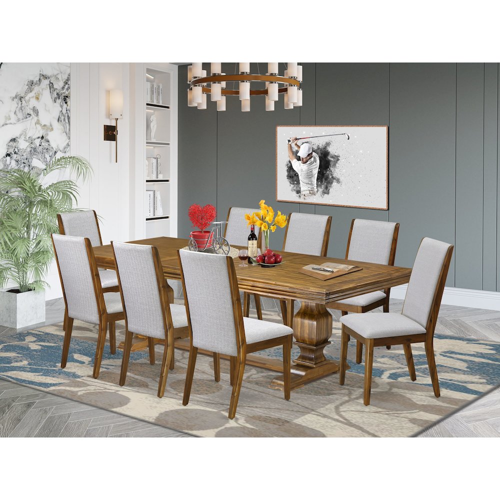 9 Pieces Dining table set of a Kitchen Table and 8 Dining Room Chairs