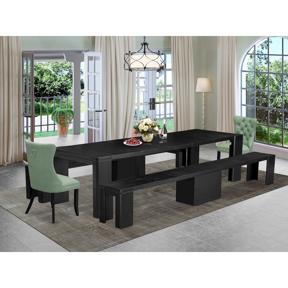 5-piece Dining Room Table Set a Rectangular Kitchen Table