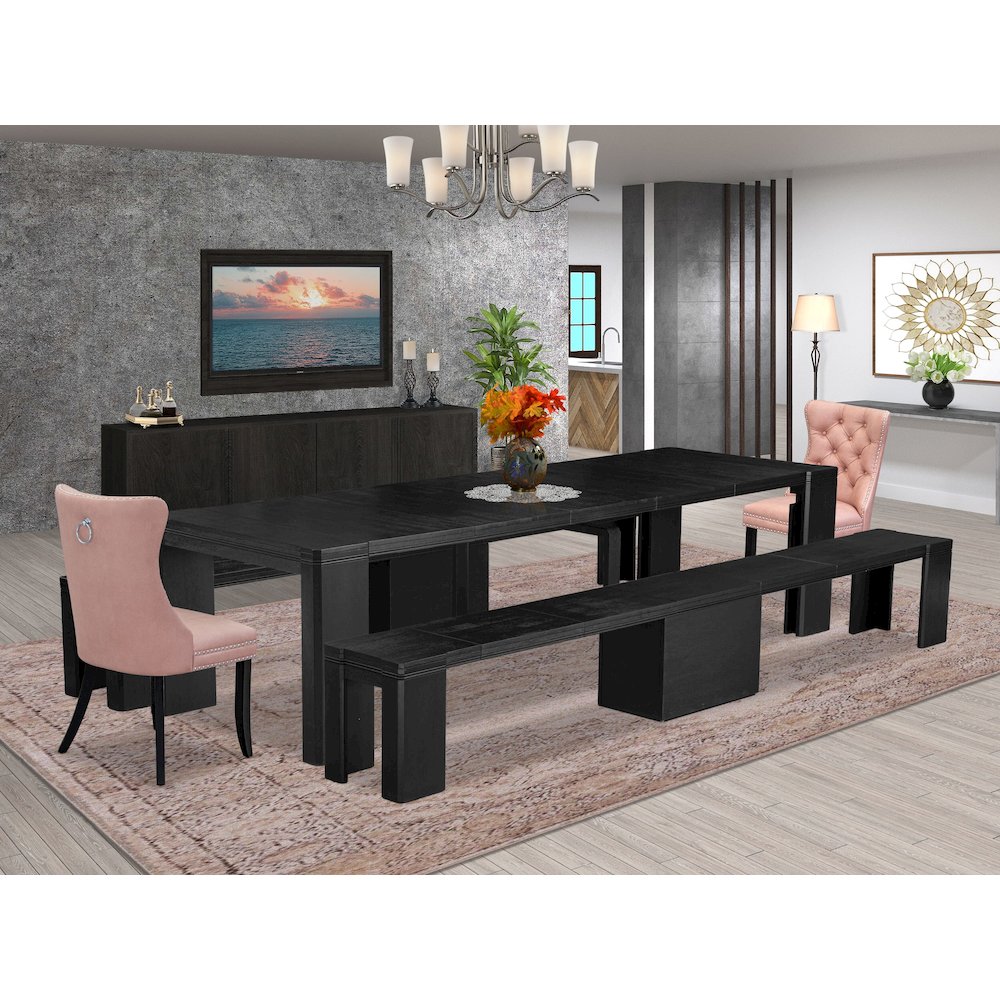 5-piece Dining Room Table Set a Rectangular Kitchen Table