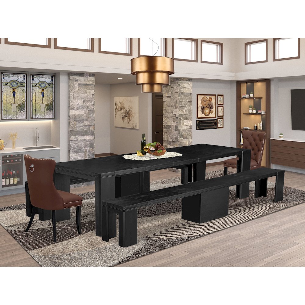 5-piece Dining Room Table Set a Rectangular Kitchen Table