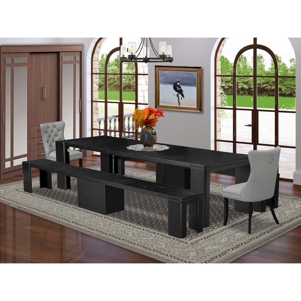 5-piece Dining Room Table Set a Rectangular Kitchen Table