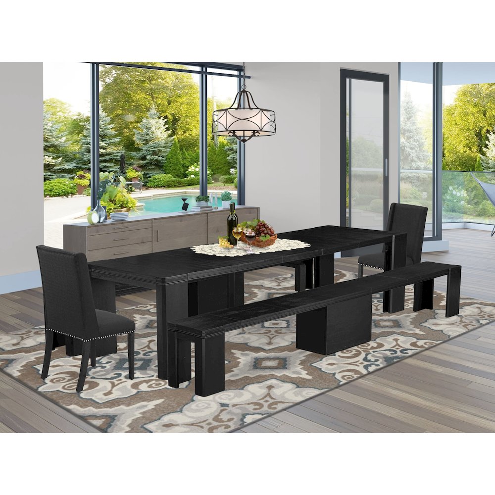 5-piece Dining Room Table Set a Rectangular Dining Table
