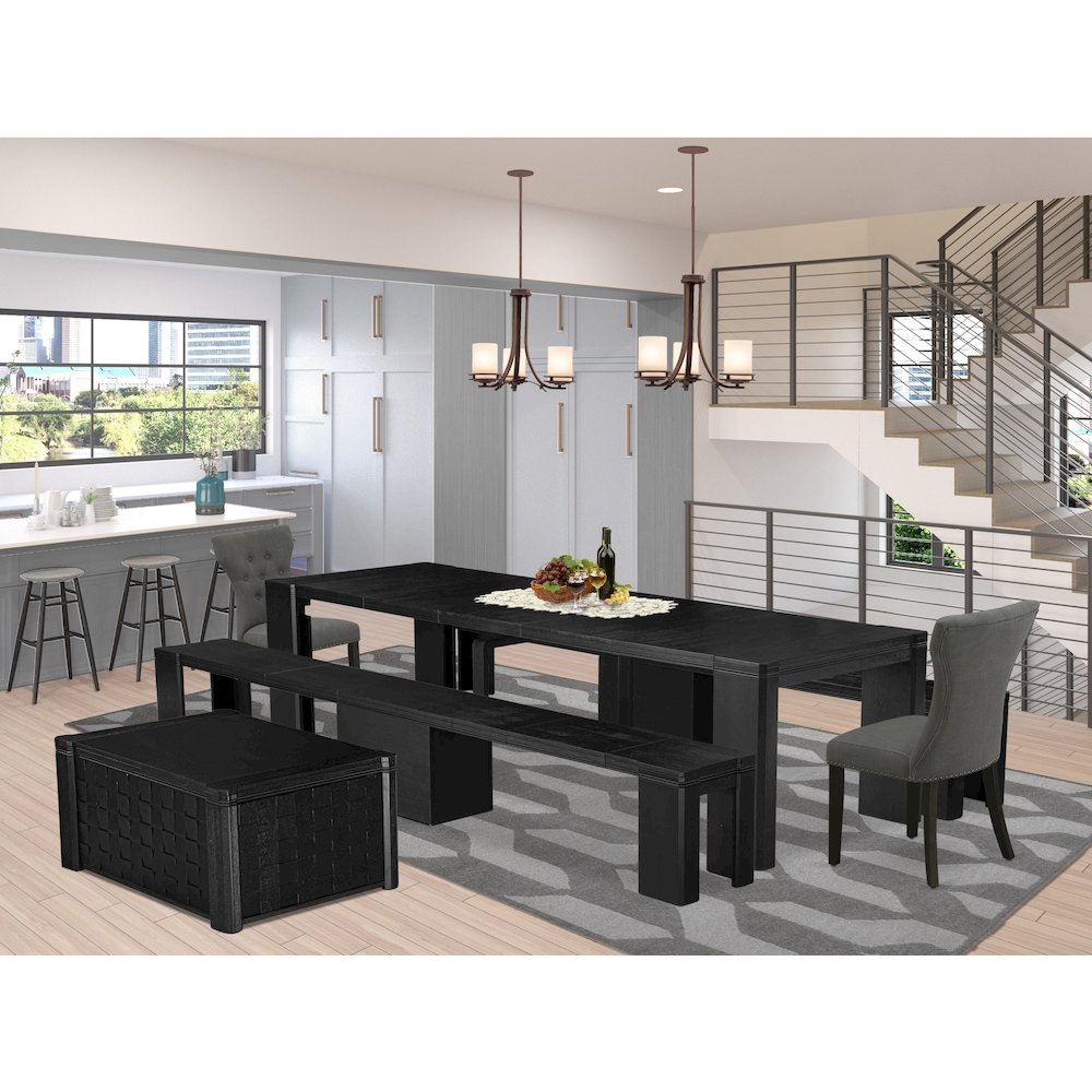 6-piece Dining Room Table Set a Rectangular Kitchen Table